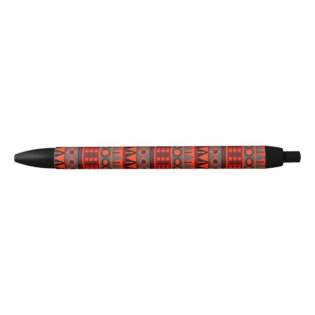Aztec native pattern black ink pen (Front)