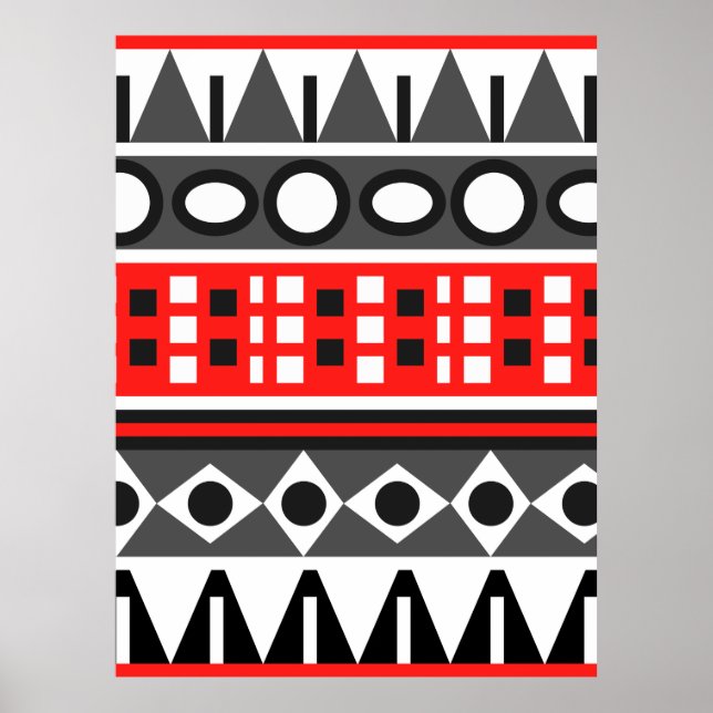 Aztec native pattern poster (Front)