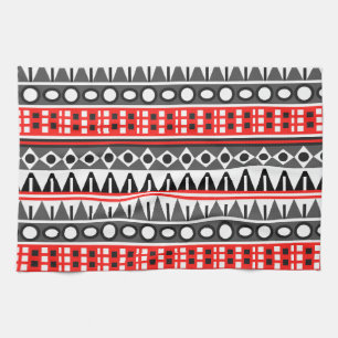 Aztec native pattern tea towel
