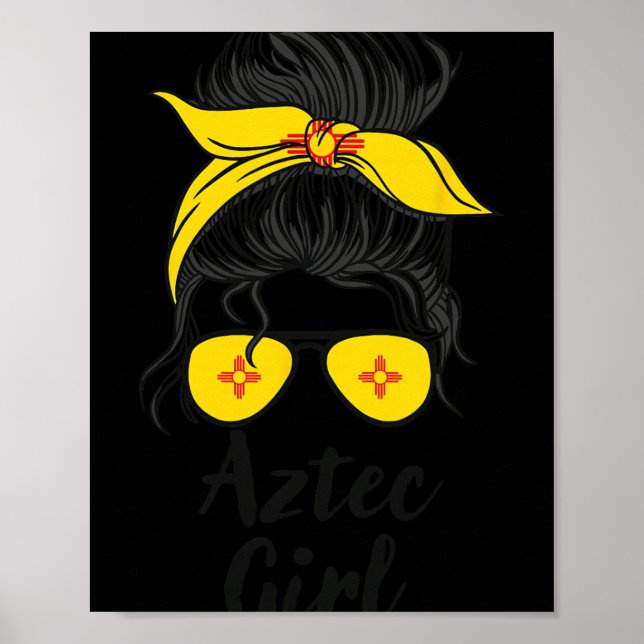 Aztec New Mexico Women Girl  Poster (Front)