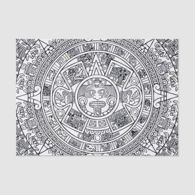 AZTEC OR MEXICA mexican Tissue Paper (Front)