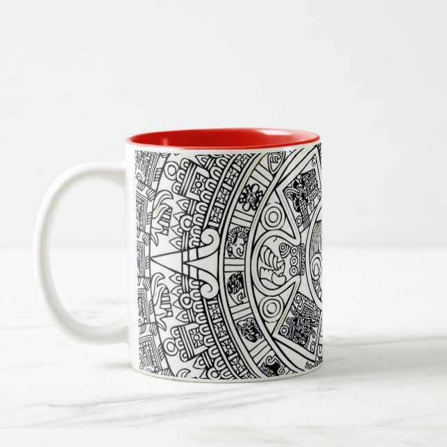 AZTEC OR MEXICA mexican Two-Tone Coffee Mug (Left)