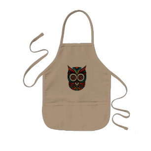 Aztec Owl Kids Apron