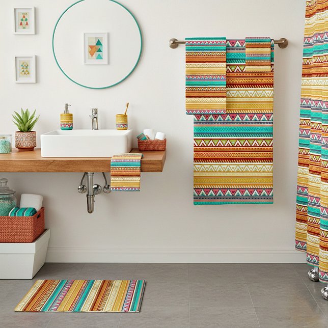 Aztec pattern bath towel set (Creator Uploaded)