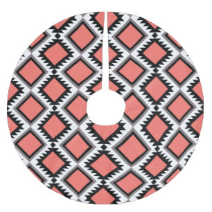 Aztec pattern brushed polyester tree skirt