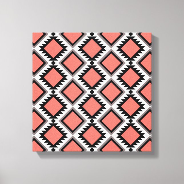 Aztec pattern canvas print (Front)