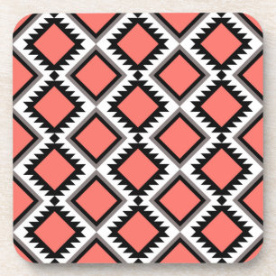 Aztec pattern coaster