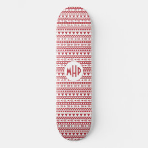 Aztec Pattern custom monogram skateboards