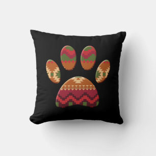 Aztec Pattern Dog Paw Cushion