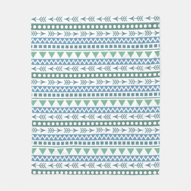 Aztec Pattern fleece blanket (Front)