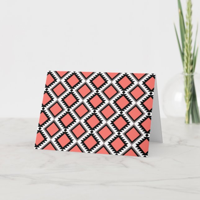 Aztec pattern holiday card (Front)
