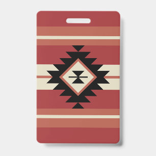 Aztec pattern ID badge