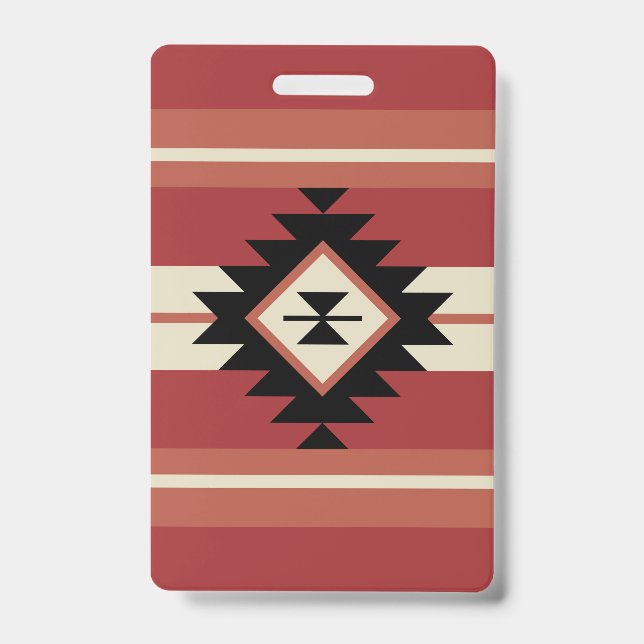 Aztec pattern ID badge (Front)