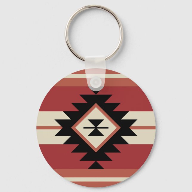Aztec pattern key ring (Front)