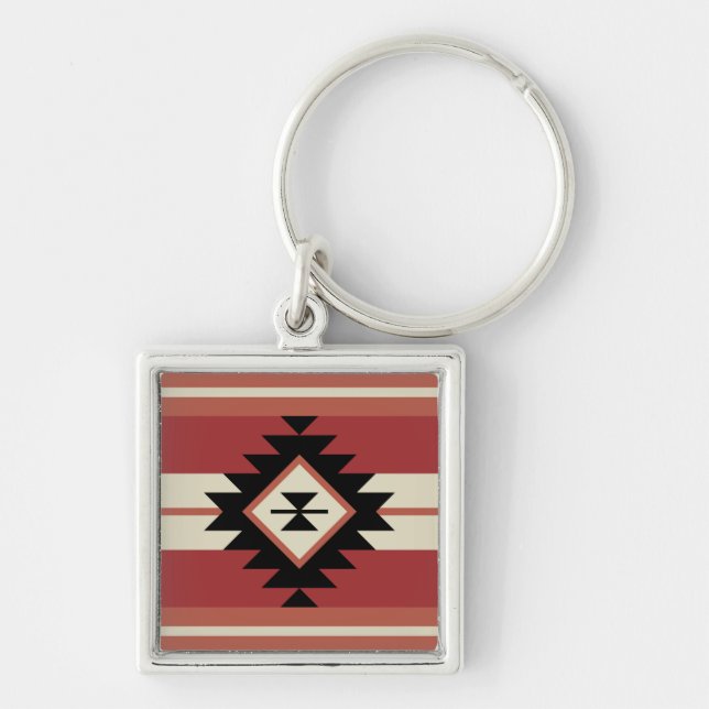 Aztec pattern key ring (Front)