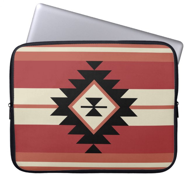Aztec pattern laptop sleeve (Front)