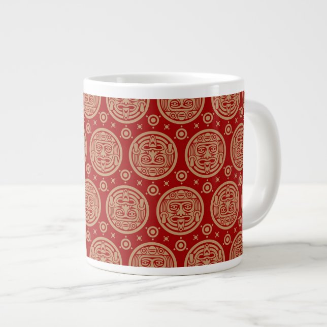 Aztec Pattern Large Coffee Mug (Front Right)