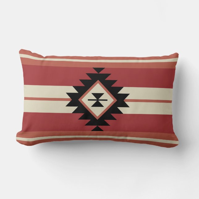 Aztec pattern lumbar cushion (Front)