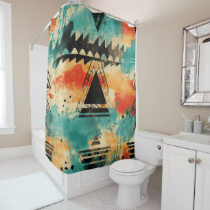 aztec pattern modern qunique stylish shower curtain