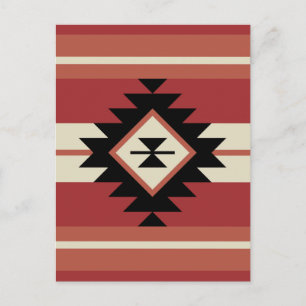Aztec pattern postcard