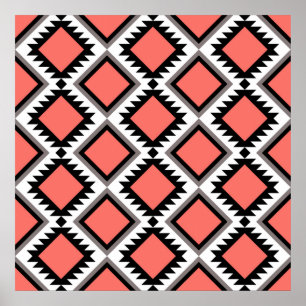 Aztec pattern poster