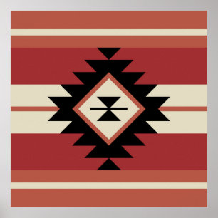 Aztec pattern poster