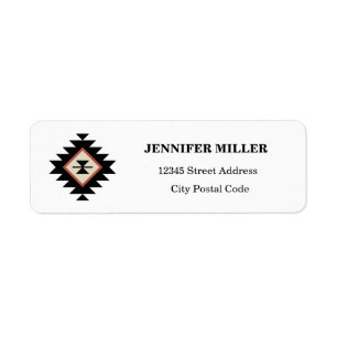 Aztec pattern return address label