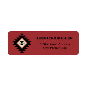 Aztec pattern return address label