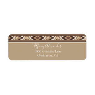 Aztec Pattern Return Address Label
