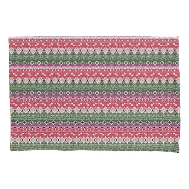 Aztec pattern, striped . pillowcase (Front)