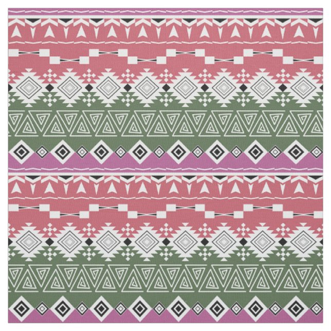 Aztec pattern, stripes / fabric (Swatch)