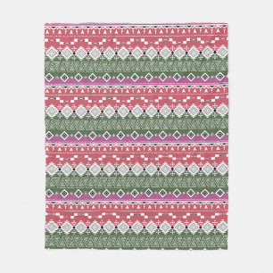 Aztec pattern, stripes . fleece blanket