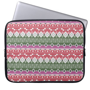 Aztec pattern, stripes . laptop sleeve