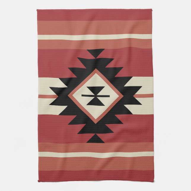 Aztec pattern tea towel (Vertical)
