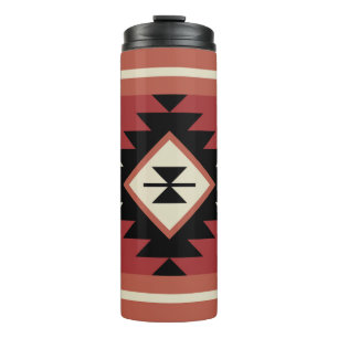 Aztec pattern thermal tumbler
