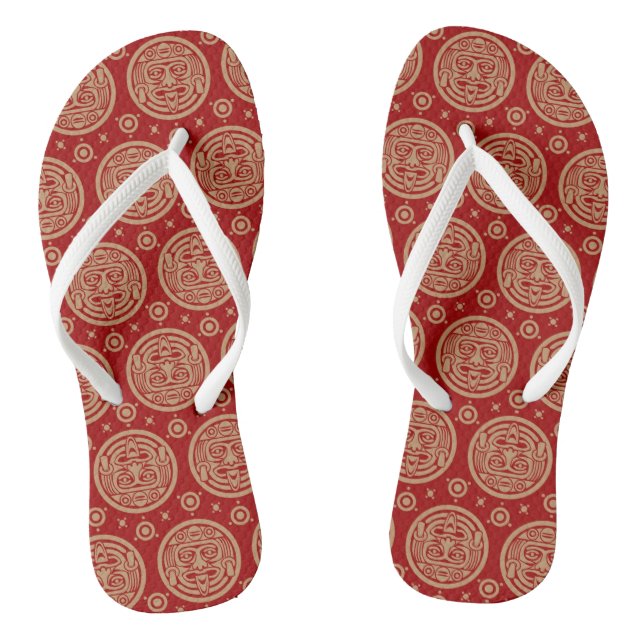 Aztec Pattern Thongs (Footbed)