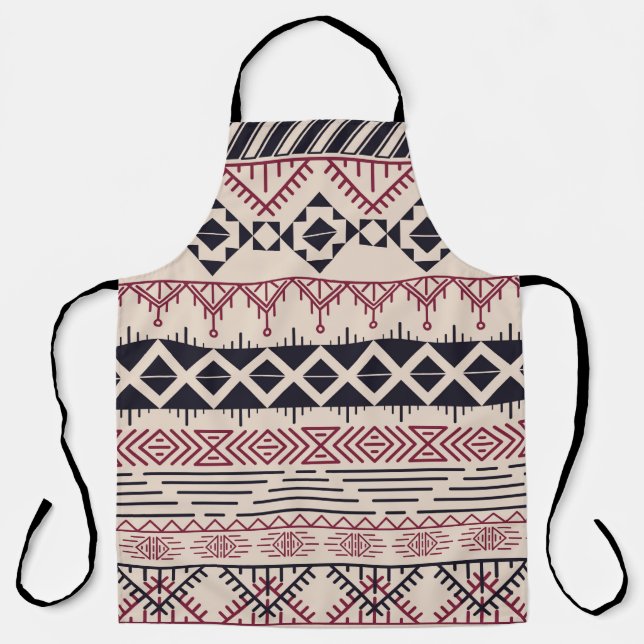 Aztec pattern. Vintage tribal background Apron (Front)