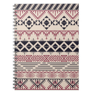 Aztec pattern. Vintage tribal background Notebook