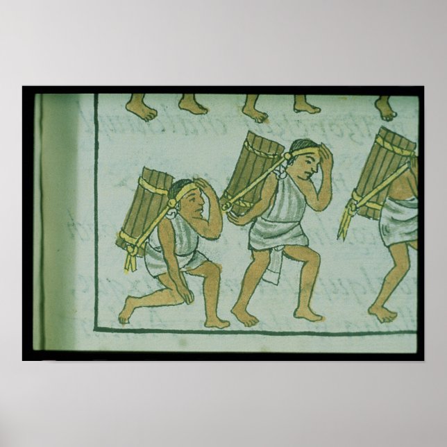Aztec porters, from the 'Florentine Codex' Poster (Front)
