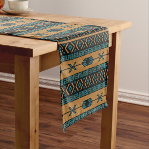 Aztec Print Southwest Design Short Table Runner
