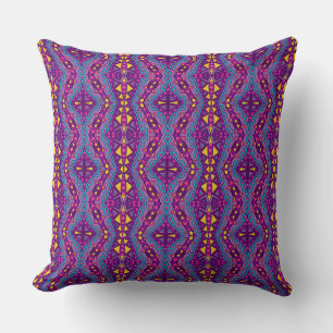 Aztec Purple Pattern Cushion