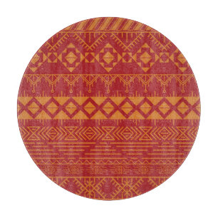 Aztec Retro: Vintage Pattern Design. Cutting Board