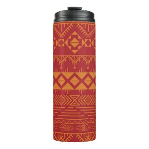 Aztec Retro: Vintage Pattern Design. Thermal Tumbler