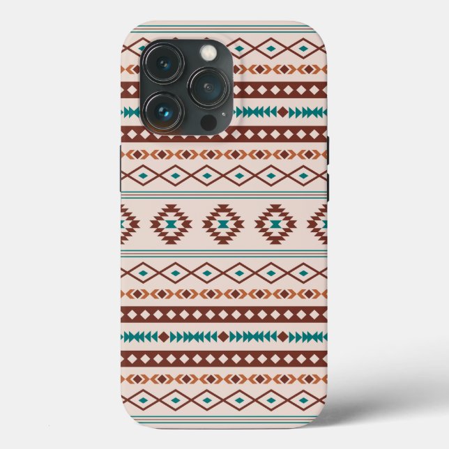 Aztec Rusts Teal Cream Mixed Motifs Pattern Case-Mate iPhone Case (Back)