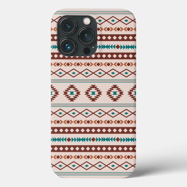 Aztec Rusts Teal Cream Mixed Motifs Pattern Case-Mate iPhone Case (Back)