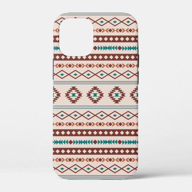 Aztec Rusts Teal Cream Mixed Motifs Pattern Case-Mate iPhone Case (Back)