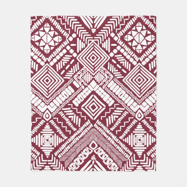 Aztec seamless pattern fleece blanket (Front)