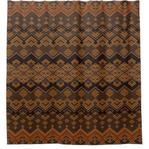 Aztec seamless pattern. Tribal aztec print. Abstra Shower Curtain
