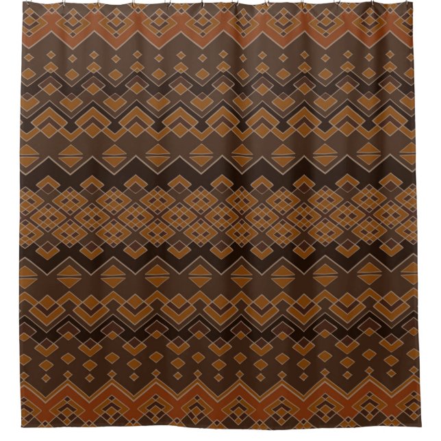 Aztec seamless pattern. Tribal aztec print. Abstra Shower Curtain (Front)