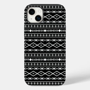 Aztec Shapes Pattern Grey White Black Case-Mate iPhone 14 Plus Case